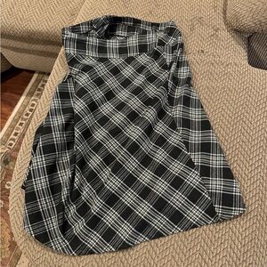 Black and White Plaid Skirt